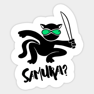 Samurai Cat desig Sticker